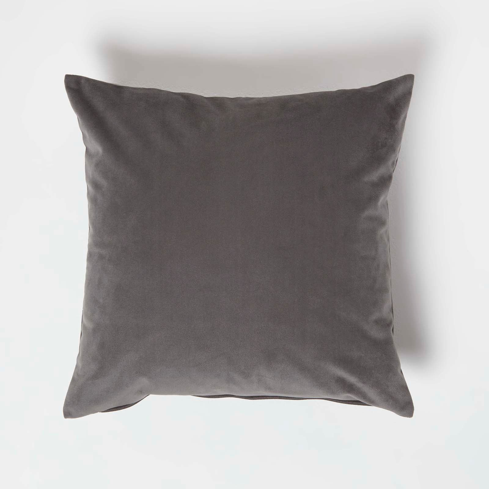 Velvet Cushion With Microfibre Insert | 45cm x 45cm | Grey