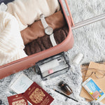 55x35x25cm Lightweight Suitcase - Cabin Carry On - Hard Shell - 4 Wheels Overhead Luggage | Cabin | Rose