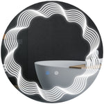 kleankin Led Dimming Lighted Bathroom Mirror Smart Touch Anti-fog