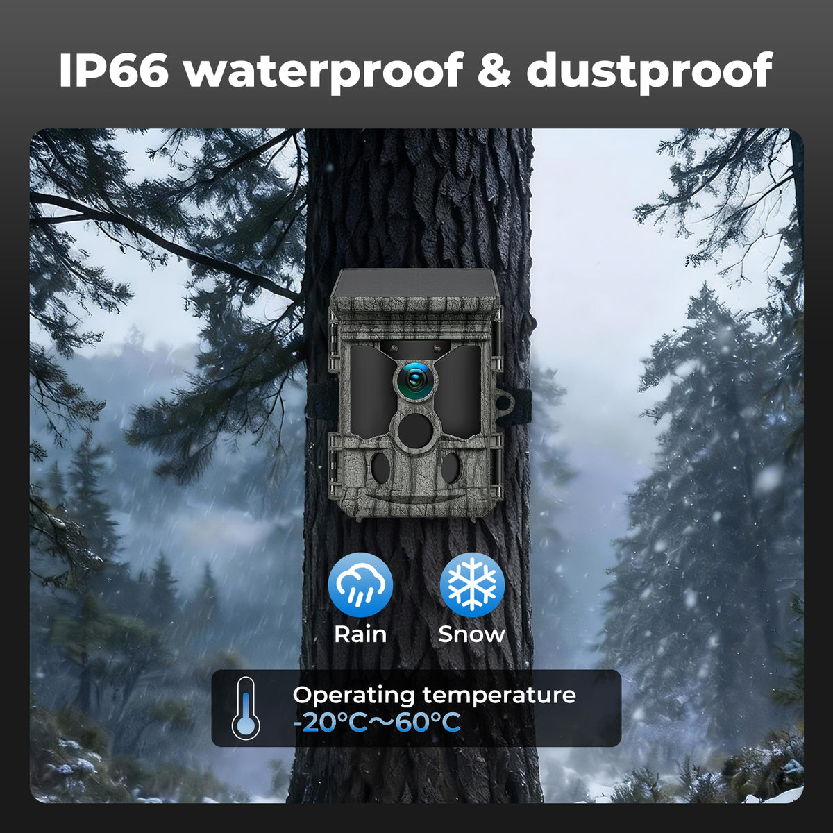 Solar Trail Camera 4k 112mp Hunting Game Cam Wifi Bluetooth 64gb Card | Camouflage