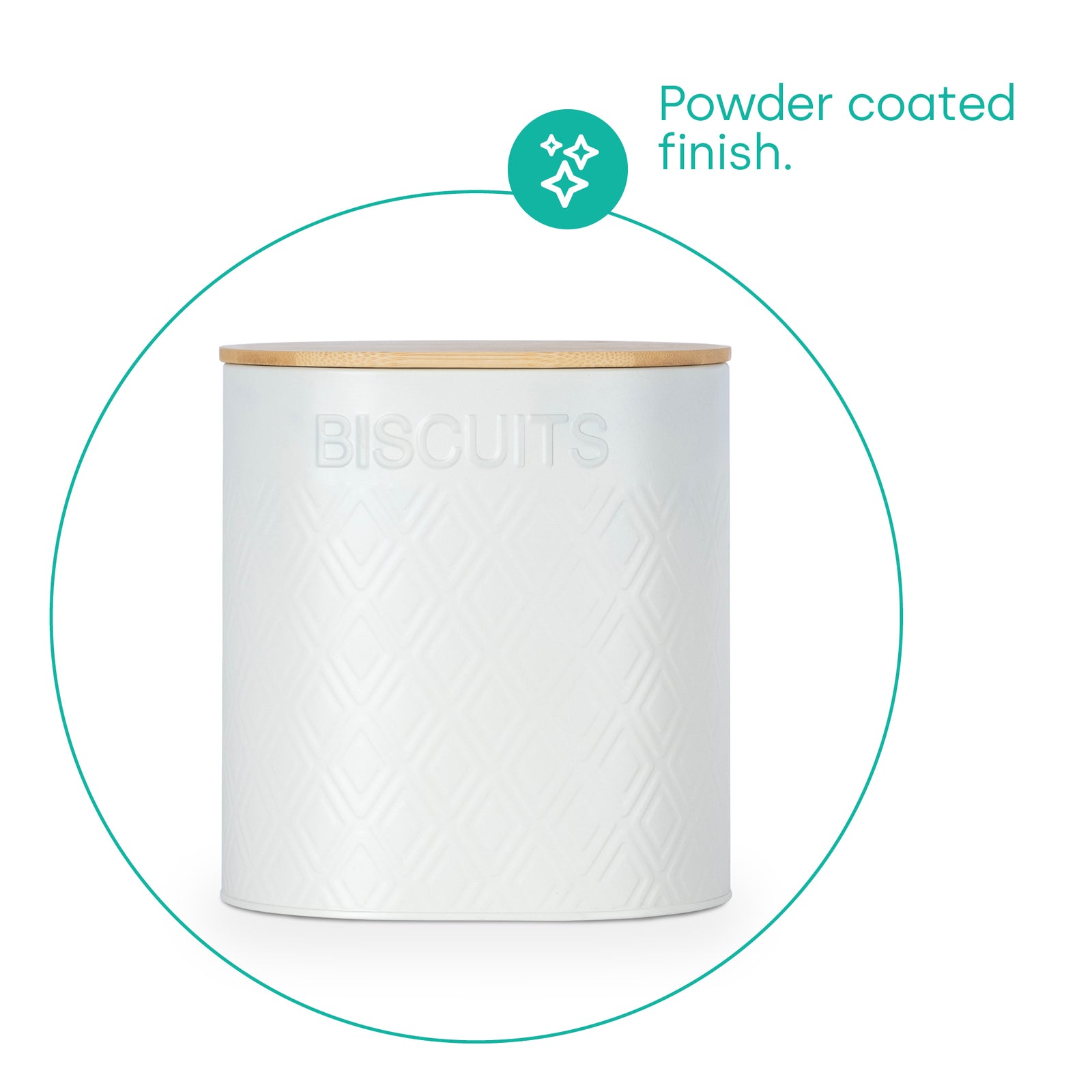 Elmas Bread Bin & Canister - White