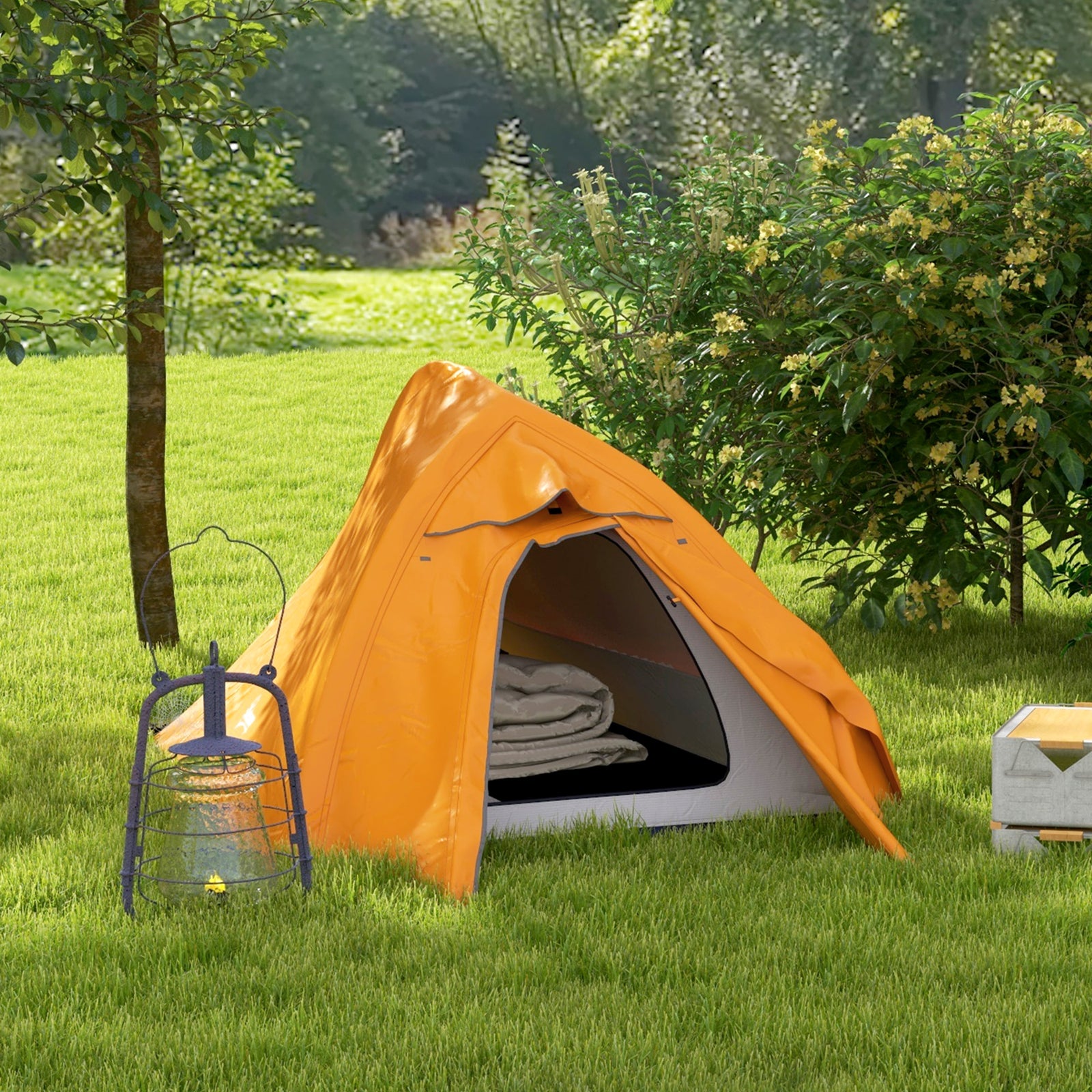 Double Layer Camping Tent For 1-2 Man, 2000mm Waterproof | Orange