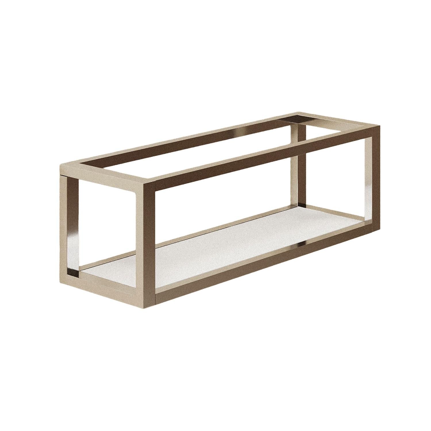 Shelf With Towel Rail Silver Gloss Wall-mounted 35 Cm Collection The Grid