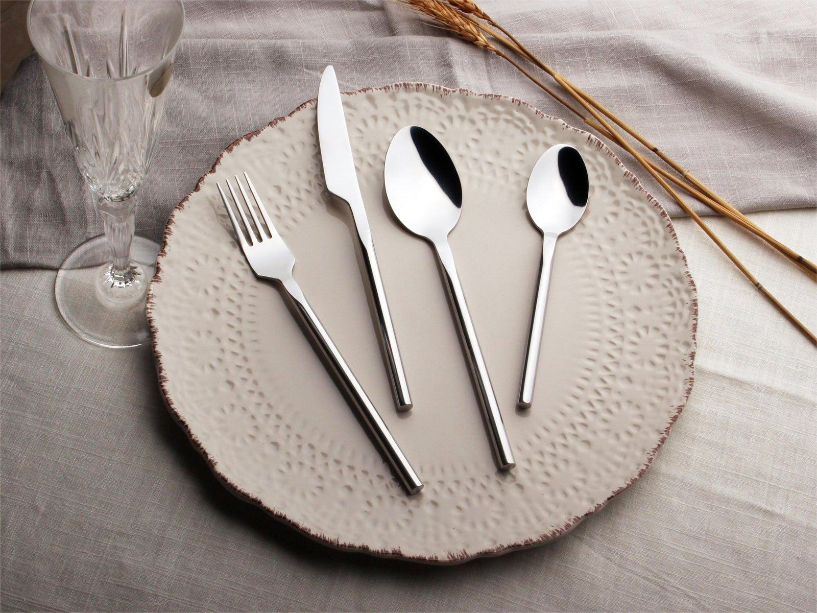 Cutlery Sets Stainless Steel 16 Piece Set Forged Handle