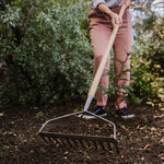 Garden Life Lightweight Stainless Steel Soil Rake 12-tine, 130 Cm Ash Handle | 160cm