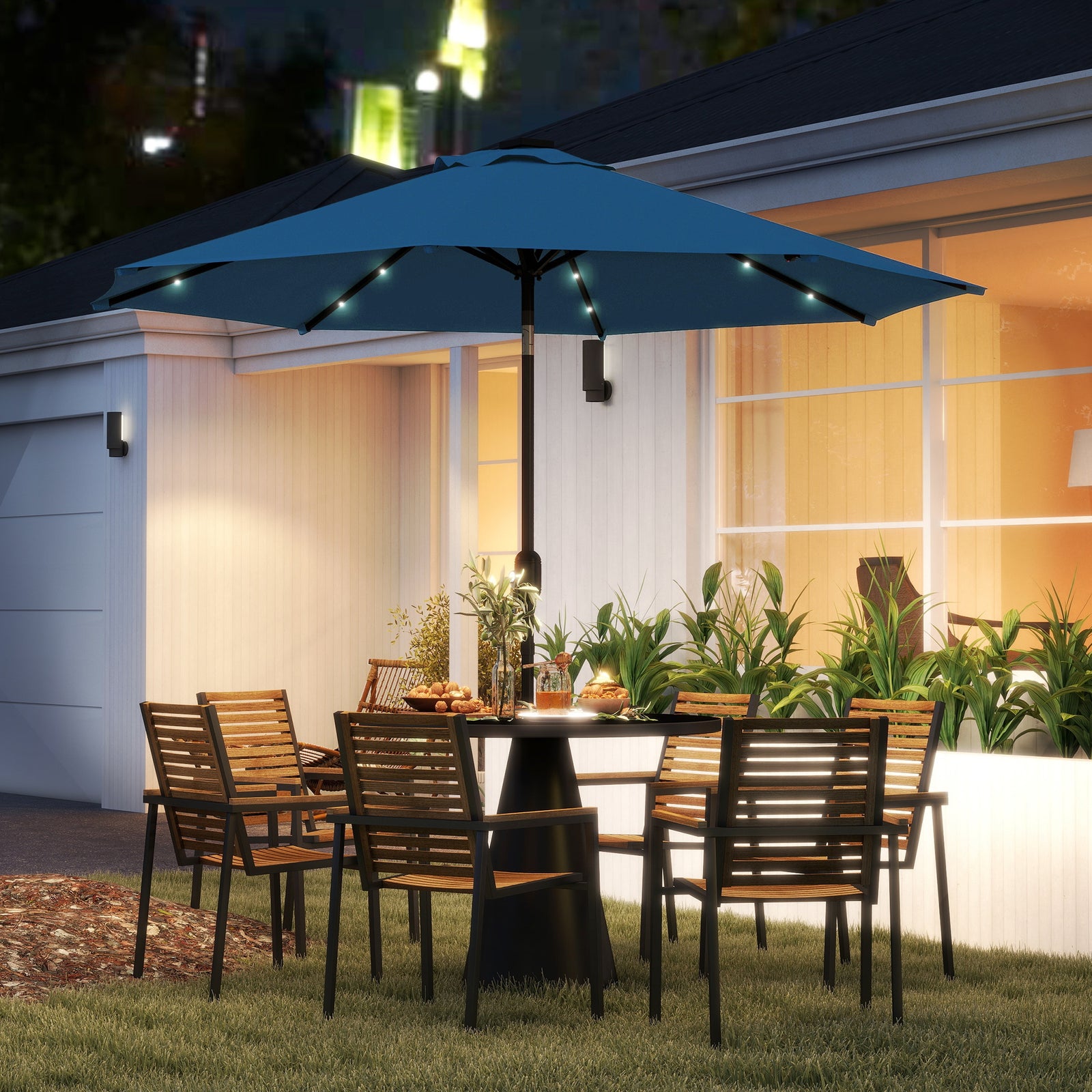 2.7m Patio Garden Umbrella, Outdoor Parasol