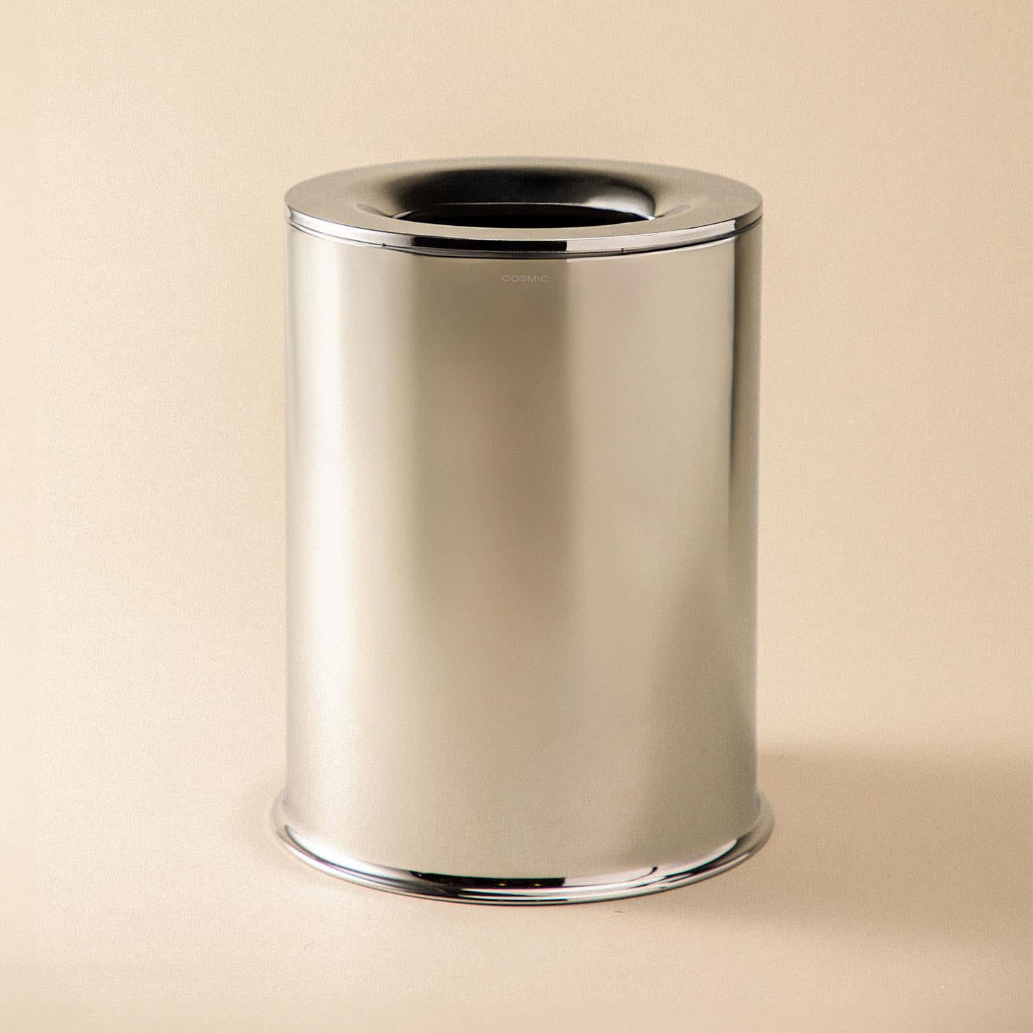 Bathroom Bin Trash Can, 5l Capacity, Silver. Collection As+