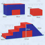 2-piece Soft Play Set, Baby Foam Climber Block For Toddler | Blue