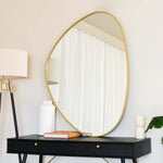 Izumi - Metal Irregular Pebble Mirror | 120cm x 90cm | Gold