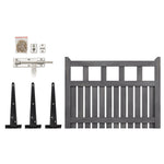 120cm W X90cm H Outdoor Wooden Garden Gate Fence Door | 120cm x 90cm | Grey