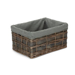 Grey Scandi Storage Basket With Grey Lining | Medium | Gray