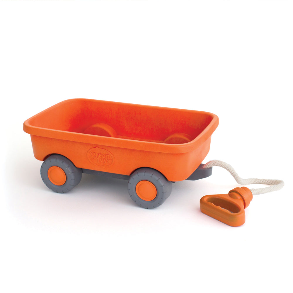Orange Pull Along Wagon, Made From 100% Recycled Plastic