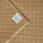 Diamond Quilted Velvet Bed Throw | 150cm x 200cm | Beige