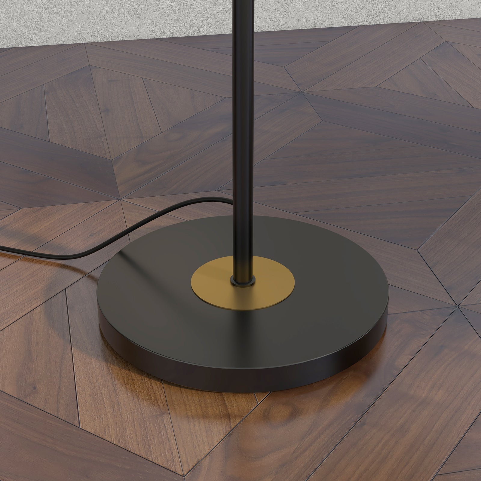 Modern Floor Lamp With Glass Global Shade 3 Light