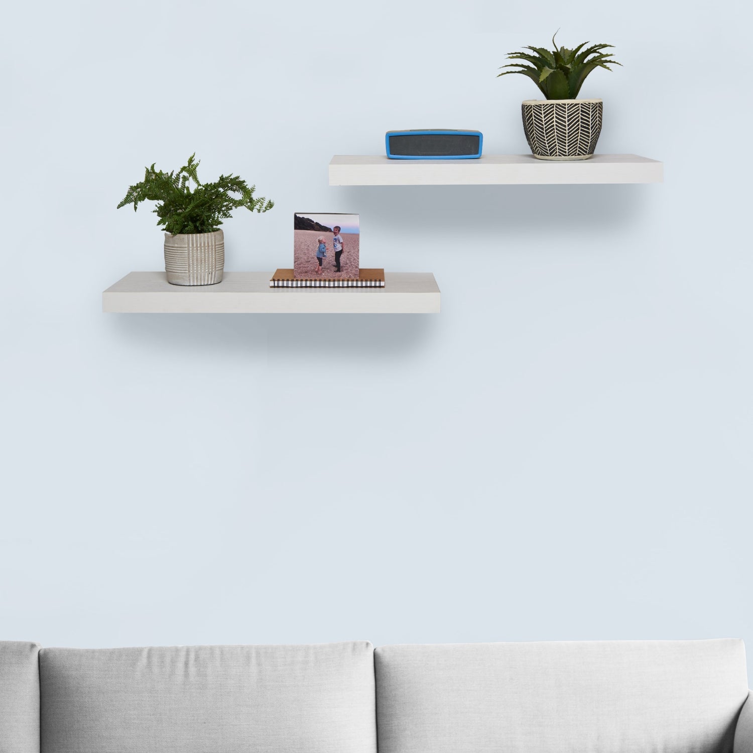 Floating Shelves Pack Of 2 60cm White Finish