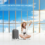 55x35x20cm Hard Case Bubble Carry On Suitcase - 100+ Airline Approved | Cabin | Anthracite