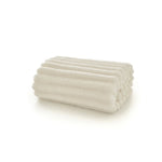 Alnwick Supersoft Ribbed Plush Throw – 140x180cm Cosy Sofa & Bed Blanket | 140cm x 180cm | Cream