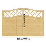Spruce Wood Fence Panel With Arched Lattice Top 180cm W X 90/120/150/180cm H– Natural Finish, Durable, Easy Diy Garden Privacy Screen | Medium