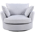 Irwin Swivel Based Cuddle Chair | Light Slate Grey
