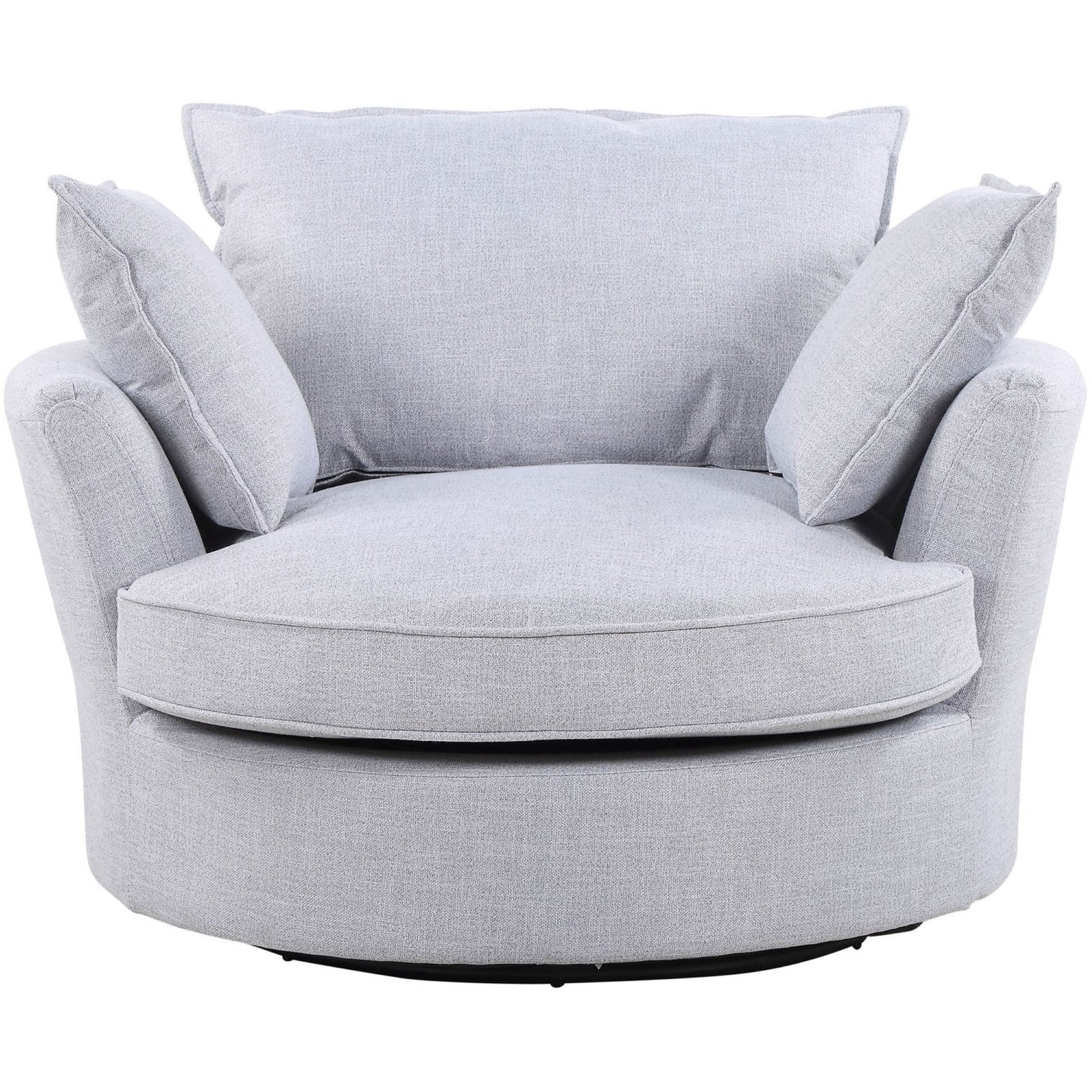 Irwin Swivel Based Cuddle Chair | Light Slate Grey