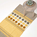 Cotton Chenille Striped Tufted Circle Rug | 200cm | Mustard