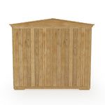 Solid Fir Wood Garden Storage Shed, Outdoor Wooden Cabinet With Double Doors & Sloped Roof, Waterproof Painted Tool Storage