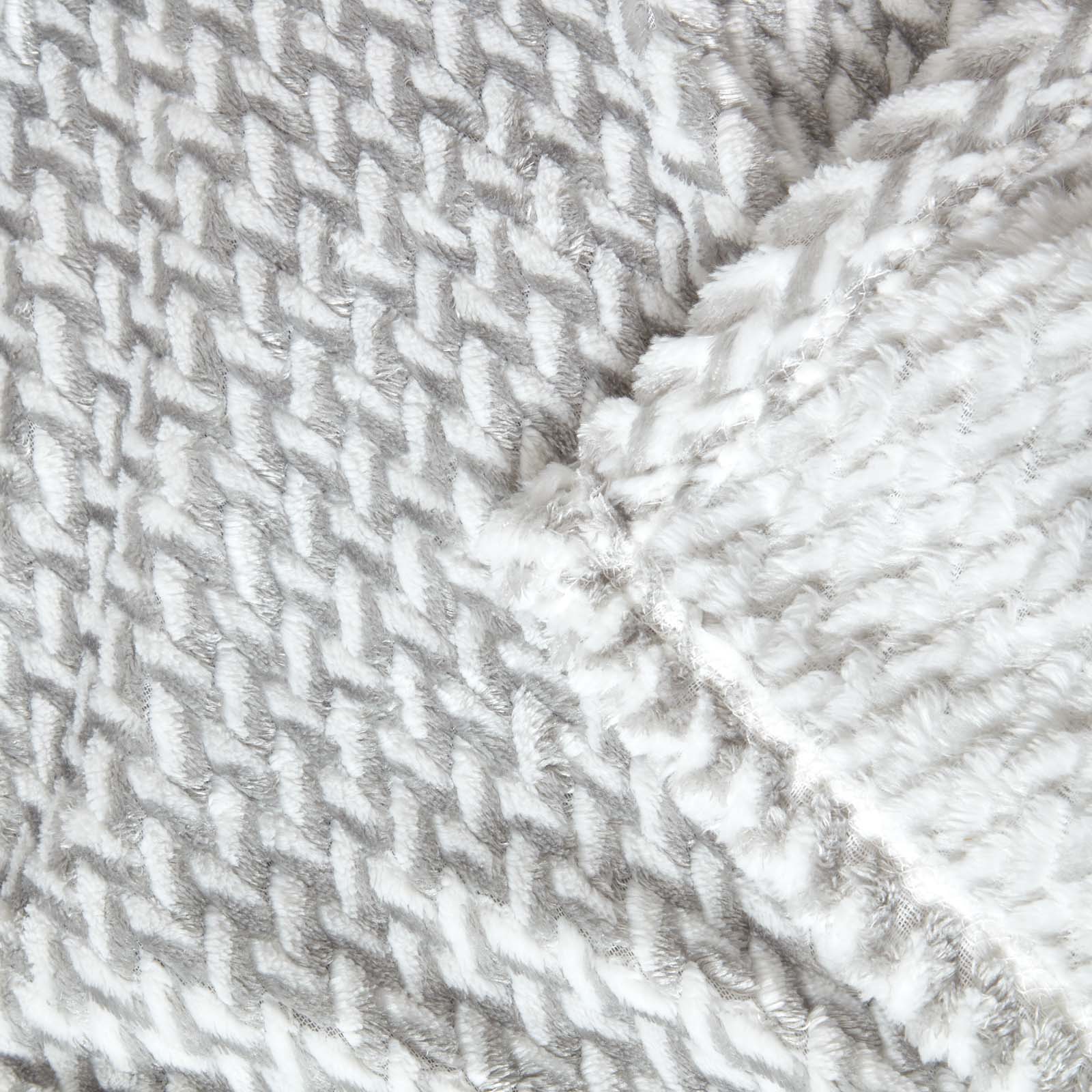 Mora Faux Fur Velvet Throw | 130cm x 160cm | Grey