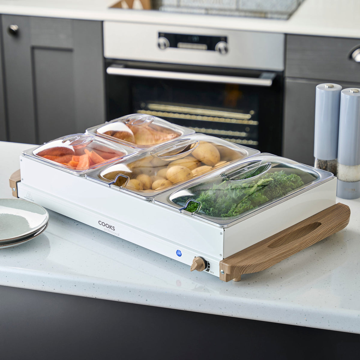 Cooks Professional 4 Section Buffet Warmer 7.2l