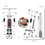 Multifunction Home Gym Weight Training Workout Station | White