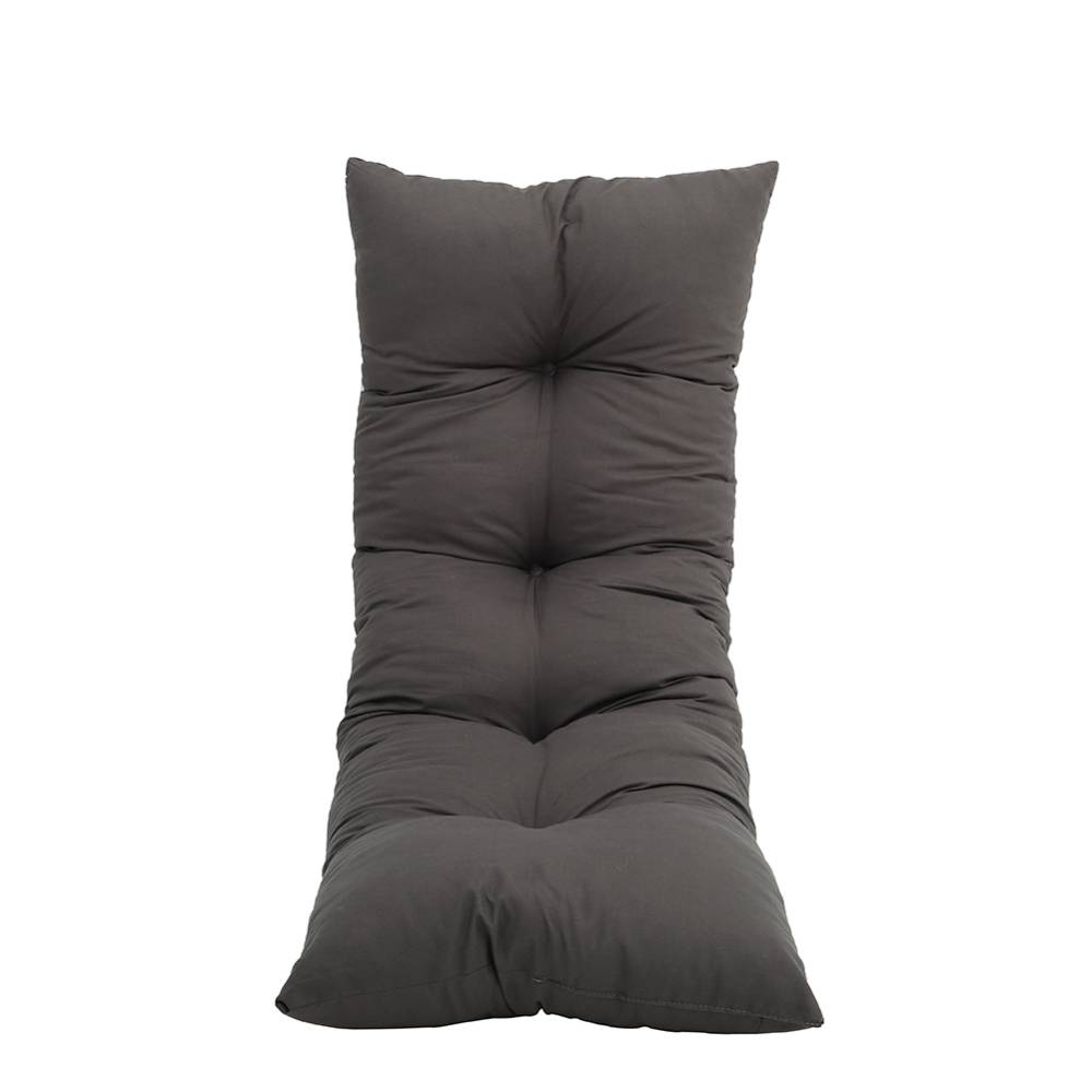 Comfortable Rectangular Tufted Bench Cushion Soft Seat Pad | Small | Dark Grey