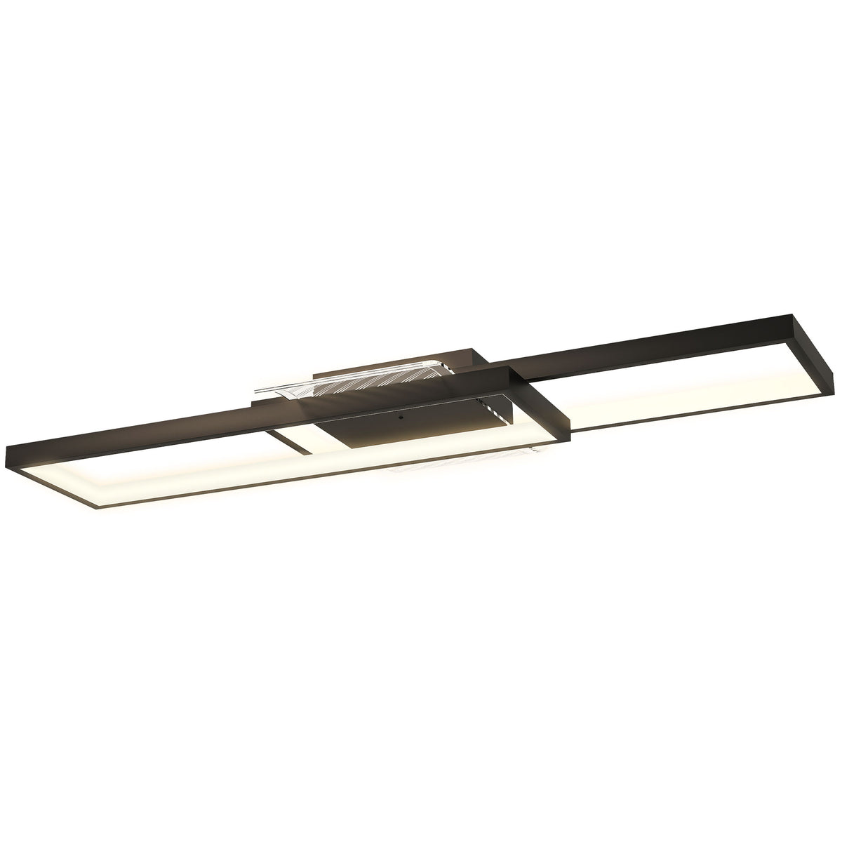 HOMCOM Led Ceiling Light, Dimmable Ceiling Light With Remote Control, Black