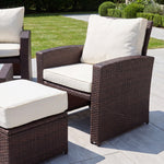 Dovera 6 Seat Rattan Patio Set | Brown