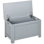 Storage Box Toy Chest Cabinet Unit Organizer Safety Hinges | One Size | Gray