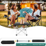 Dyzi Folding Aluminium Camping Table 35cm Portable Black