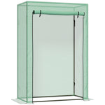 100x50x150cm Greenhouse Pe Cover W/ Roll-up Door - Green
