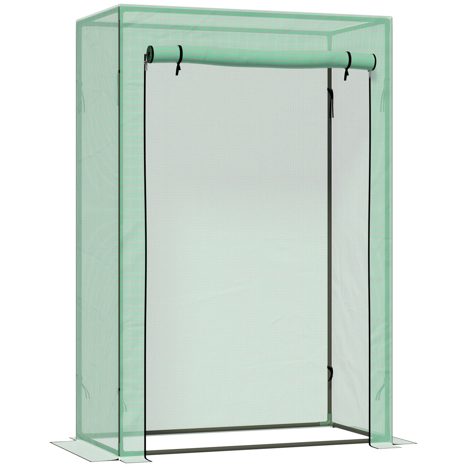 100x50x150cm Greenhouse Pe Cover W/ Roll-up Door - Green