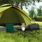Portable Folding Camping Table W/ Roll Up Aluminium Top | Black