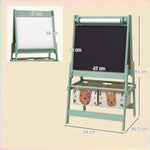 Kids Easel With Paper Roll, Blackboardboard, Storage | Green