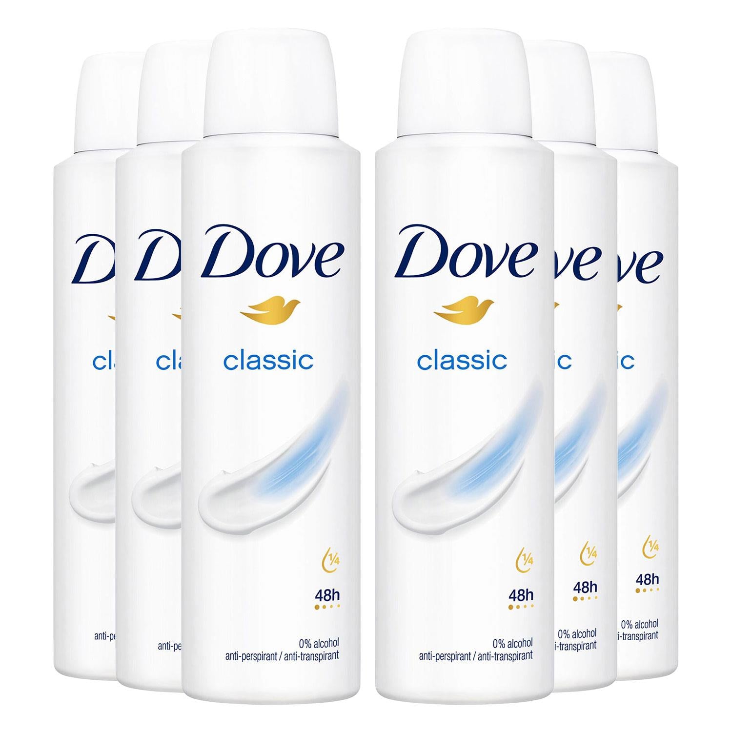 Classic Anti-perspirant With 48h Sweat Protection Deo For Women 150ml, 6pk