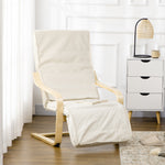 Lounge Chair Recliner Adjustable Footrest Home | One Size | Cream