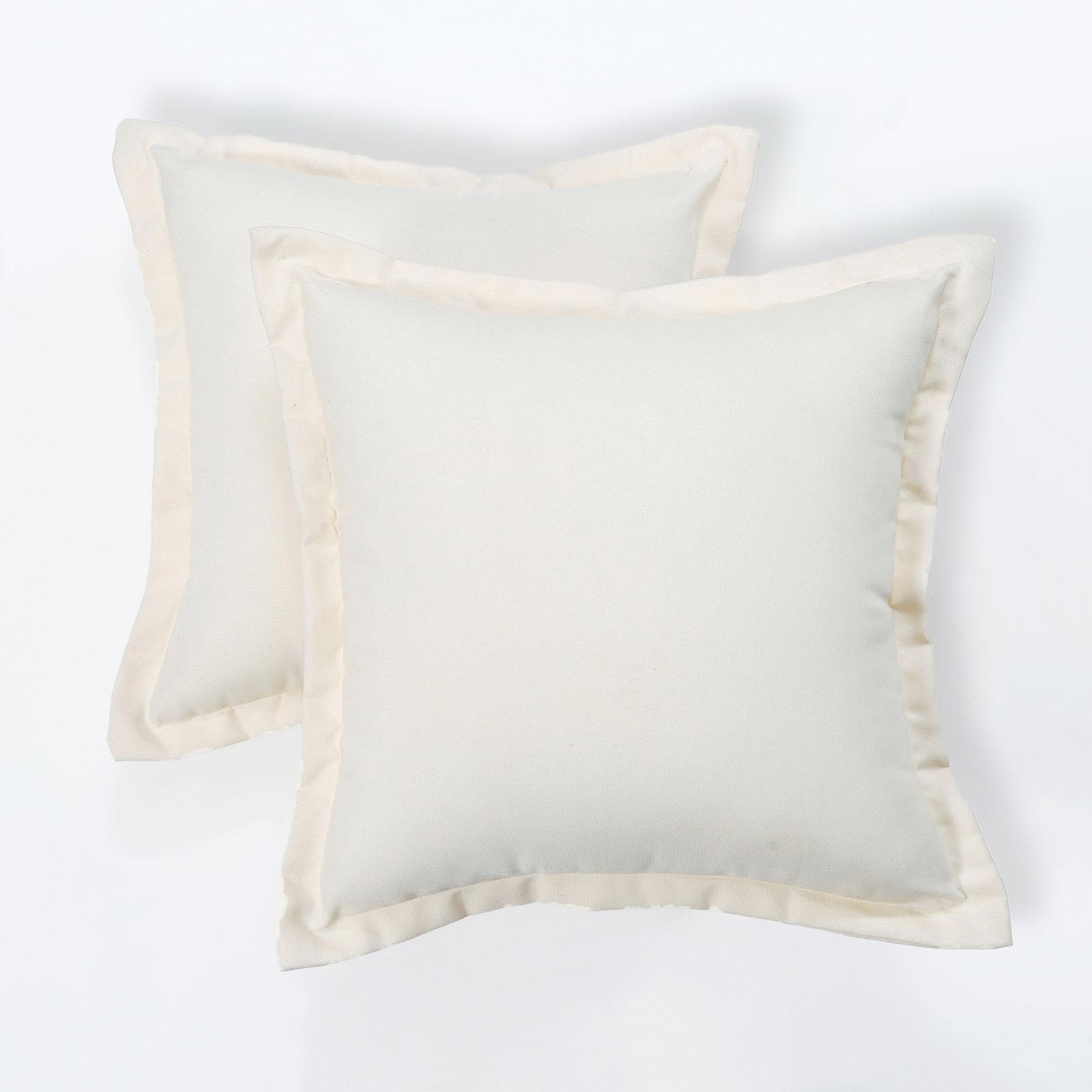Plain Outdoor Cushion 45 X 45 Cm, Set Of 2 | 45cm x 45cm | Natural