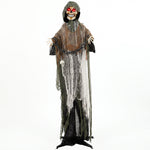 HOMCOM 170cm Animated Halloween Grim Reaper For Covered Outdoor