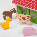 Wooden Farmhouse Shape Sorter Toy