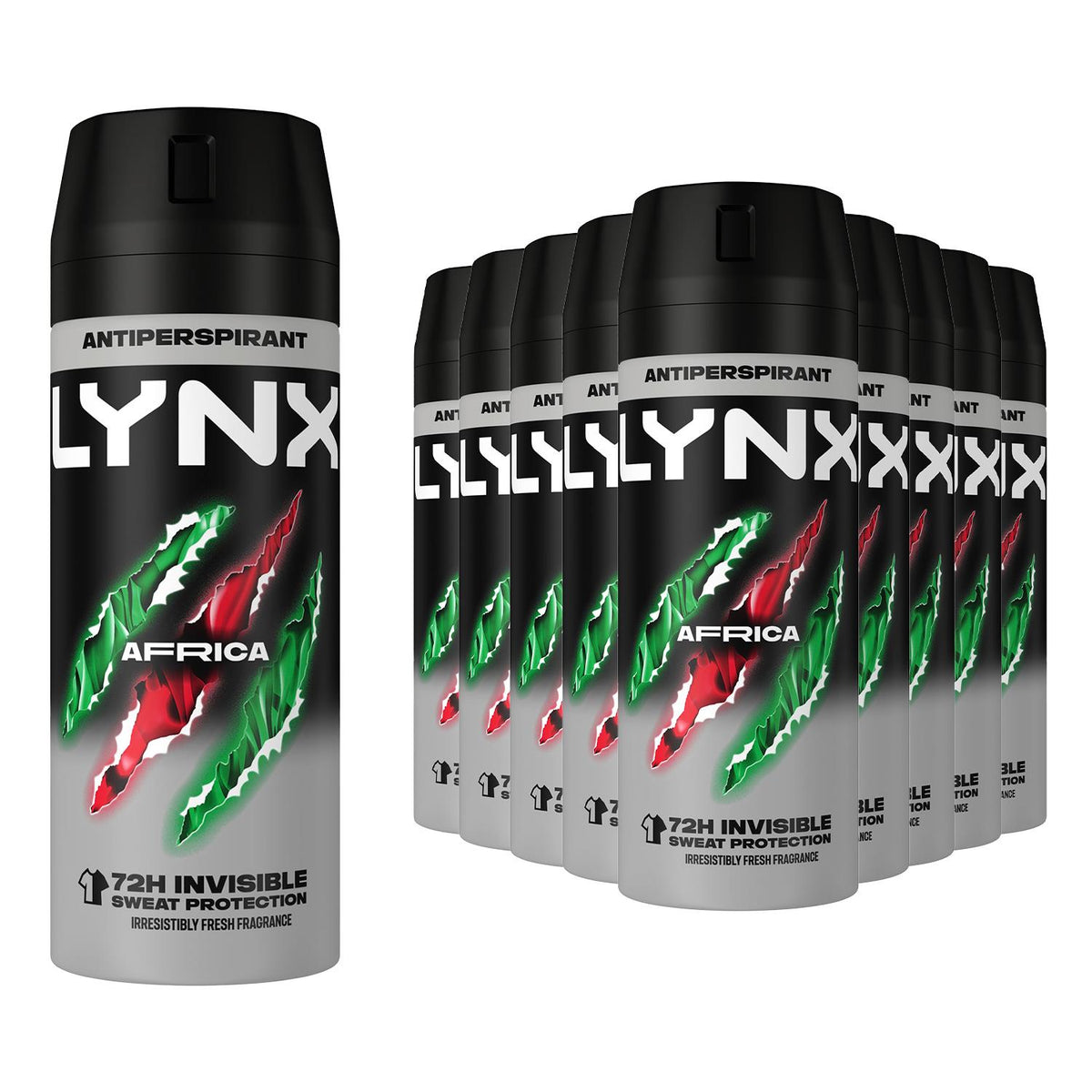 Africa Antiperspirant Aerosol Deodorant Spray 48h Sweat Protection, 150ml | Set of 30