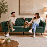 Victoria Velvet Sofa Bed 3 Seater | Green