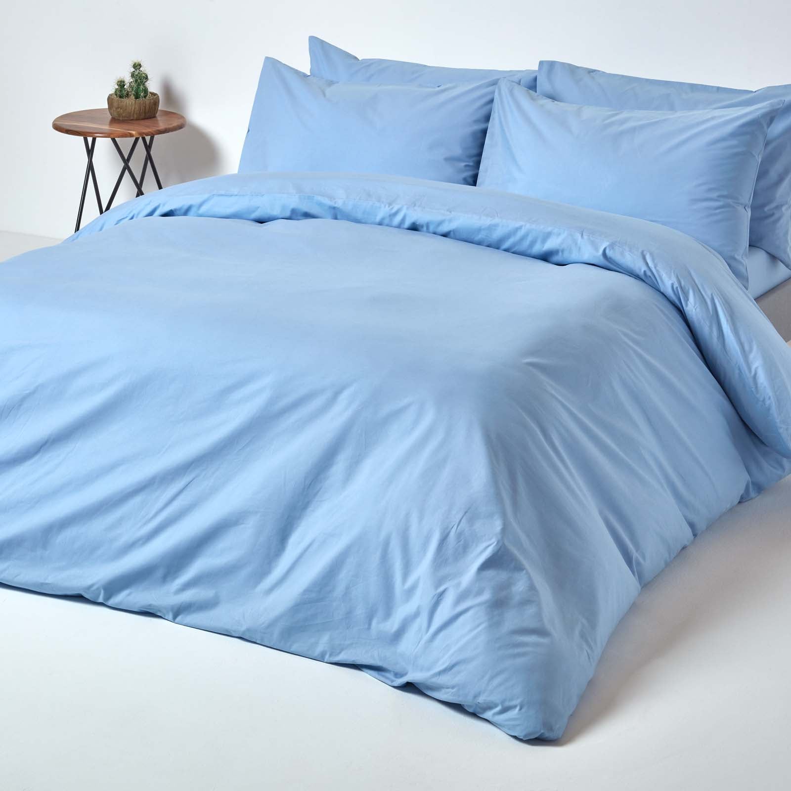 Egyptian Cotton Deep Fitted Sheet 200 Tc | Double | Blue