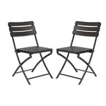 Set Of 2 Outdoor Plastic Folding Chairs