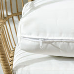 Round Rattan Egg Chair W/ Cushions Khaki