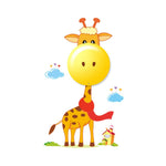 Giraffe Led Childrens Lamp Charming Fun Night Light Ultra Low Consumption 0.6w Colourful Wall Decals Create A 3d Effect