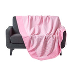Cotton Gingham Check Throw | 150cm x 200cm | Pink